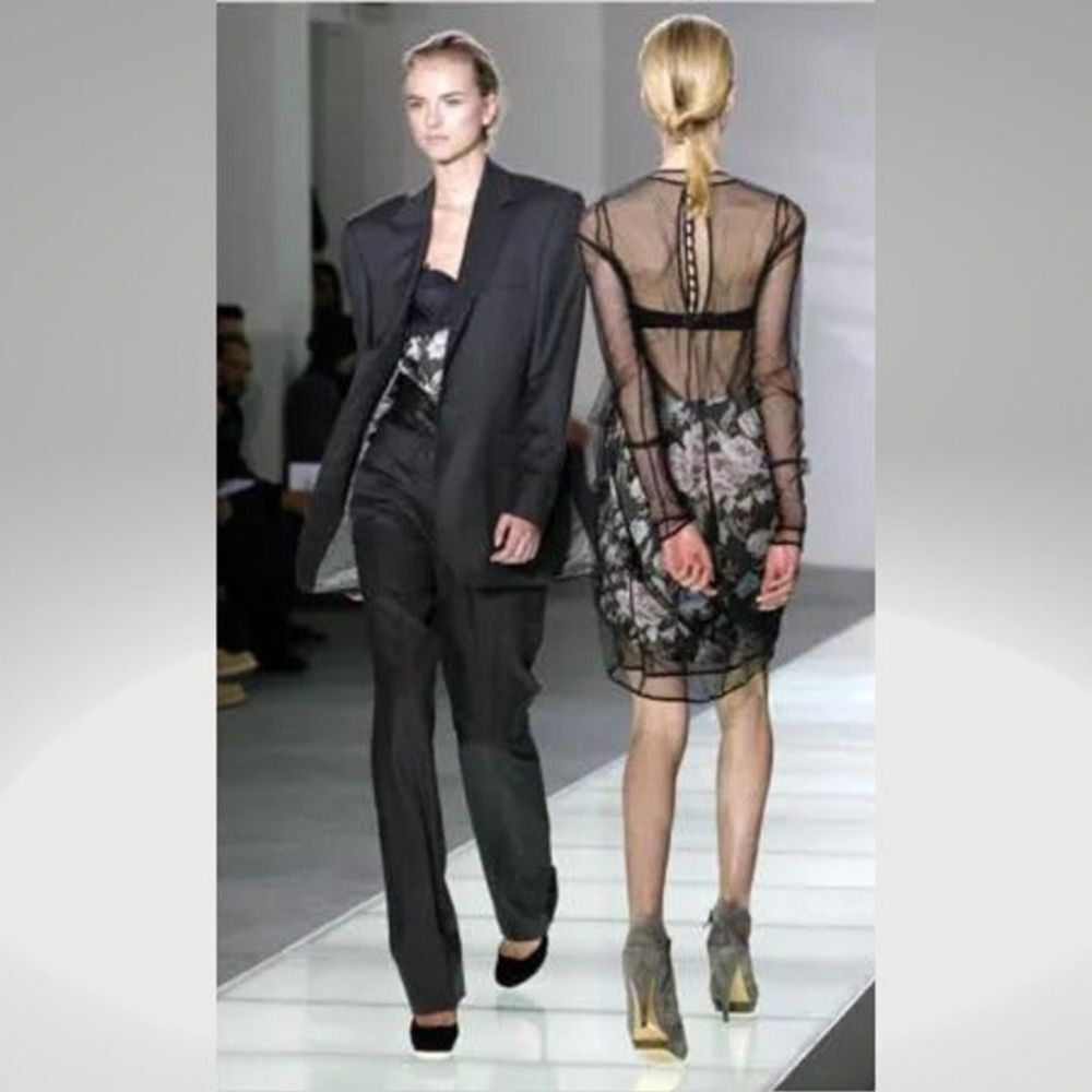 NEW PREEN by THORNTON BREGAZZI Runway Floral Silk Romantic Gothic Bustier Dress - Picture 3 of 8